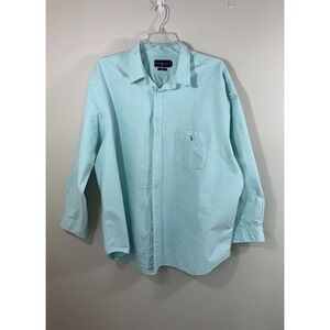 Ralph Lauren Oxford Shirt Mens Big 3XB Mint Green Classic Fit Button Front